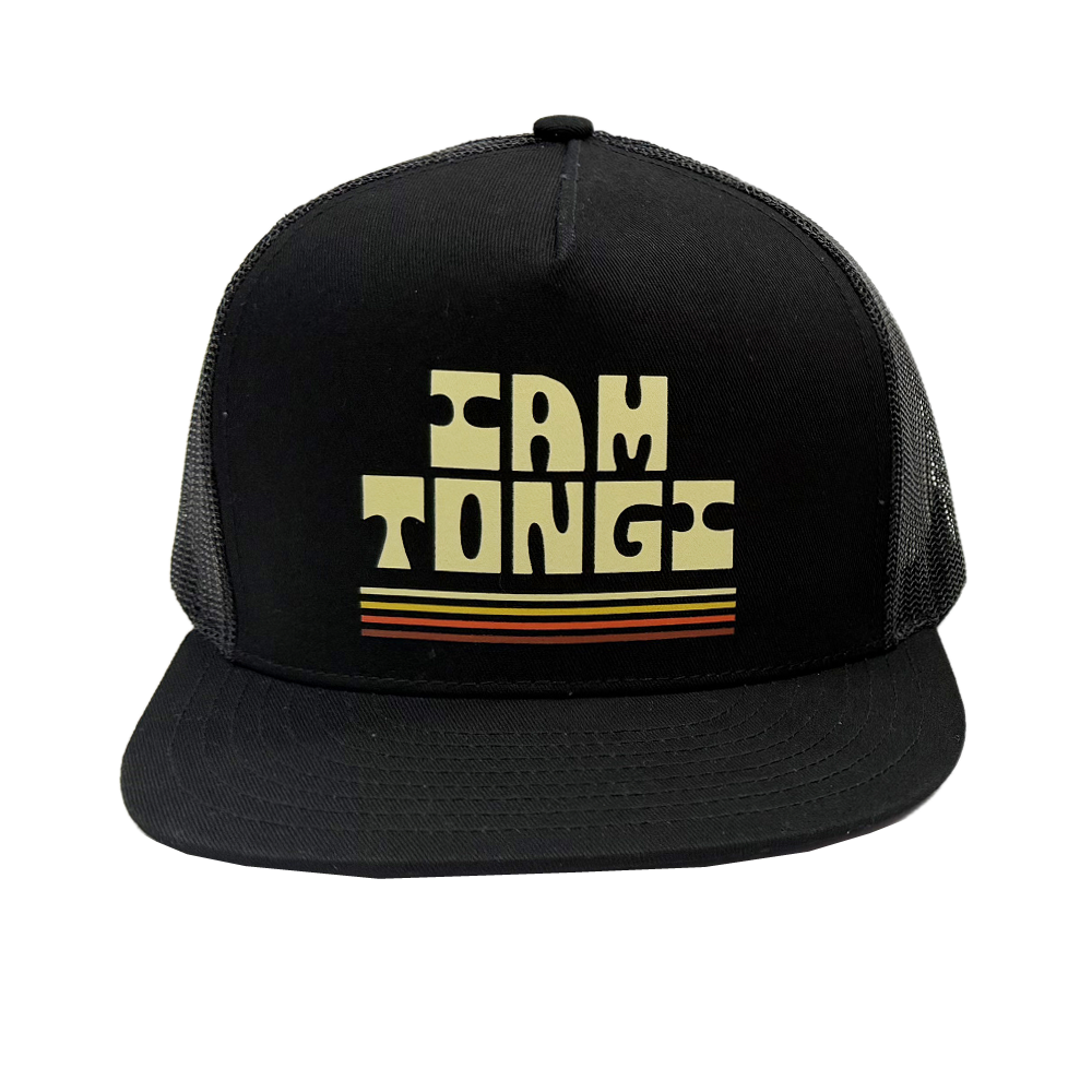 Black Logo Flatbill Hat