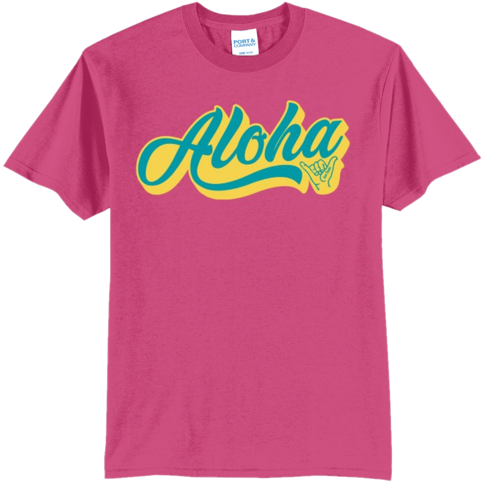 Hot Pink Aloha Tee