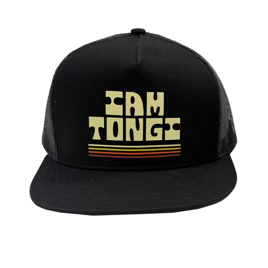 Black Logo Flatbill Hat